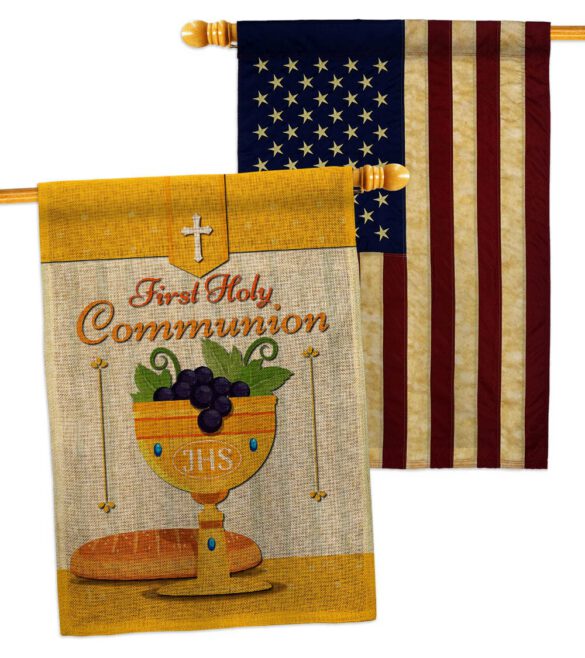 Holy Communion - Faith Religious Inspirational Vertical Impressions Decorative Flags HG120062 Made In USA - Image 29
