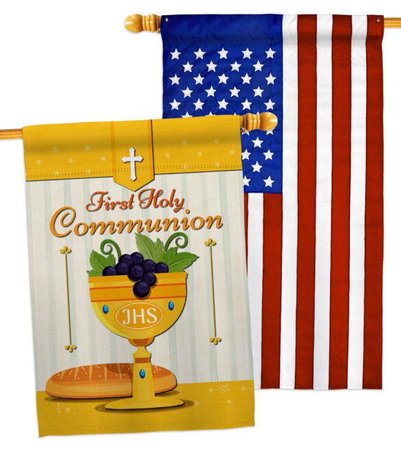 Holy Communion - Faith Religious Inspirational Vertical Impressions Decorative Flags HG120062 Made In USA - Image 10