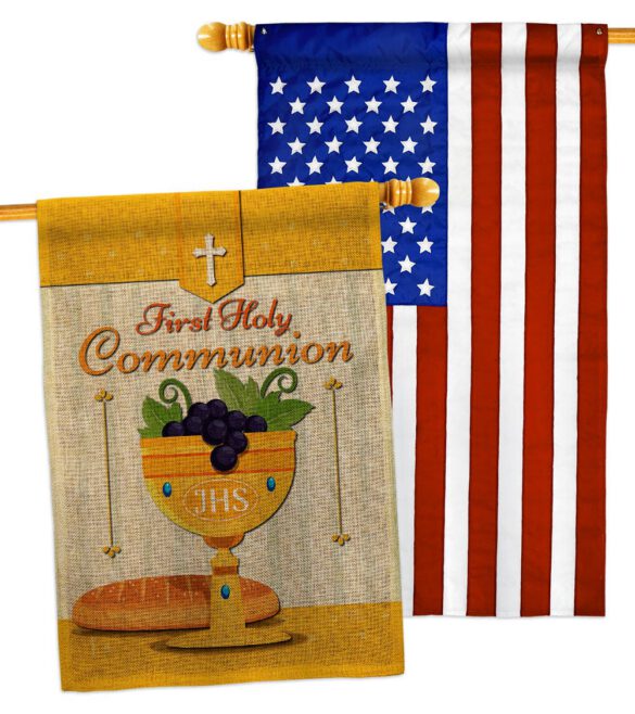 Holy Communion - Faith Religious Inspirational Vertical Impressions Decorative Flags HG120062 Made In USA - Image 31