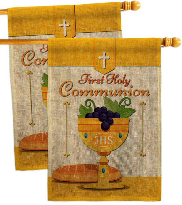 Holy Communion - Faith Religious Inspirational Vertical Impressions Decorative Flags HG120062 Made In USA - Image 33