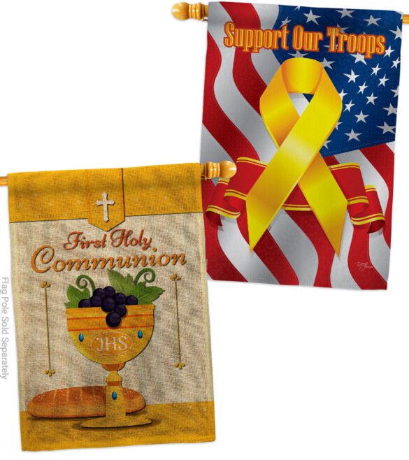 Holy Communion - Faith Religious Inspirational Vertical Impressions Decorative Flags HG120062 Made In USA - Image 35