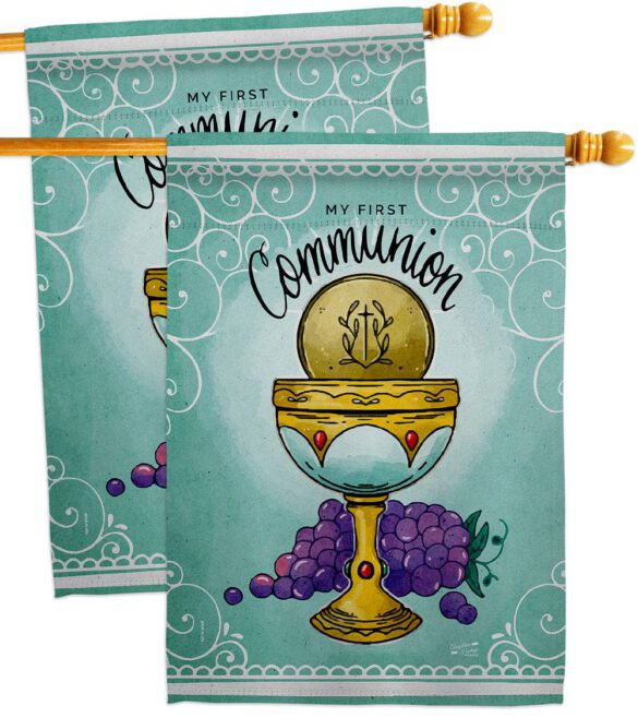 First Communion - Faith Religious Inspirational Vertical Impressions Decorative Flags HG130342 Made In USA - Image 12