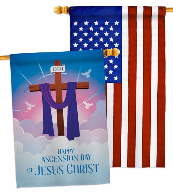 Happy Asgension - Faith Religious Inspirational Vertical Impressions Decorative Flags HG130429 Made In USA - Image 10
