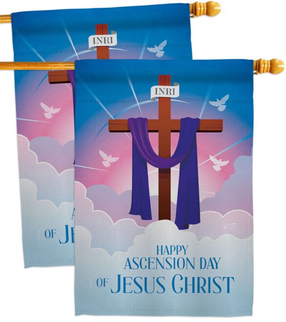 Happy Asgension - Faith Religious Inspirational Vertical Impressions Decorative Flags HG130429 Made In USA - Image 12