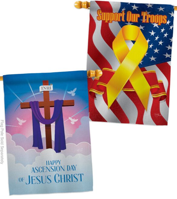 Happy Asgension - Faith Religious Inspirational Vertical Impressions Decorative Flags HG130429 Made In USA - Image 14
