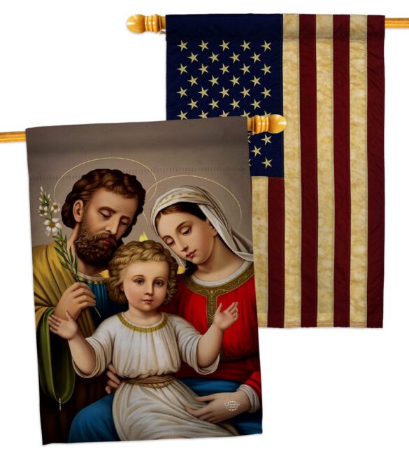Holy Family - Faith Religious Inspirational Vertical Impressions Decorative Flags HG190085 Made In USA - Image 8