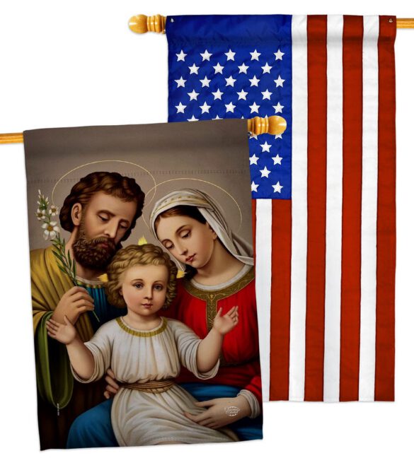 Holy Family - Faith Religious Inspirational Vertical Impressions Decorative Flags HG190085 Made In USA - Image 10