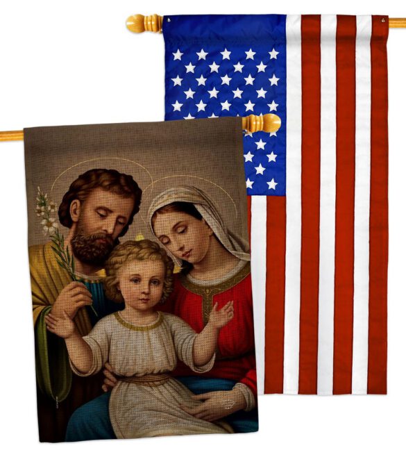 Holy Family - Faith Religious Inspirational Vertical Impressions Decorative Flags HG190085 Made In USA - Image 31