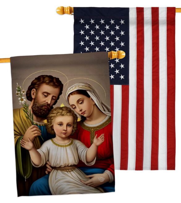 Holy Family - Faith Religious Inspirational Vertical Impressions Decorative Flags HG190085 Made In USA - Image 15