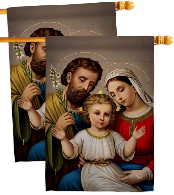 Holy Family - Faith Religious Inspirational Vertical Impressions Decorative Flags HG190085 Made In USA - Image 12