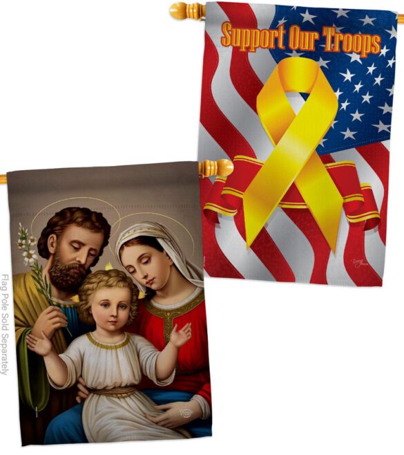 Holy Family - Faith Religious Inspirational Vertical Impressions Decorative Flags HG190085 Made In USA - Image 14