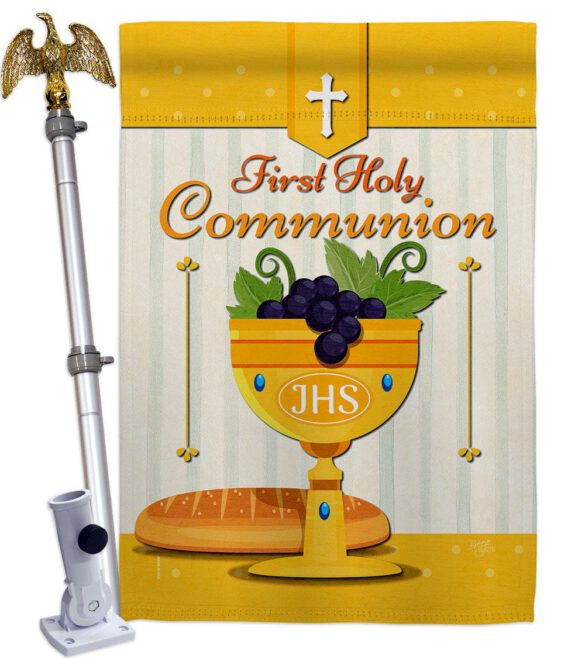 Holy Communion - Faith Religious Inspirational Vertical Impressions Decorative Flags HG120062 Made In USA - Image 20