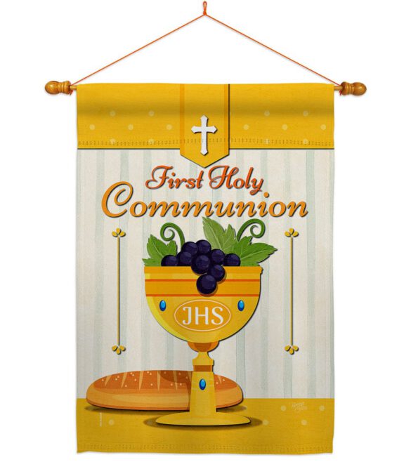 Holy Communion - Faith Religious Inspirational Vertical Impressions Decorative Flags HG120062 Made In USA - Image 21