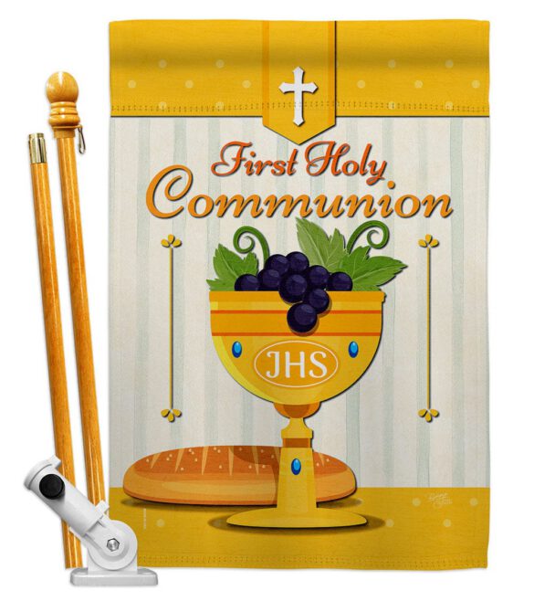 Holy Communion - Faith Religious Inspirational Vertical Impressions Decorative Flags HG120062 Made In USA - Image 5
