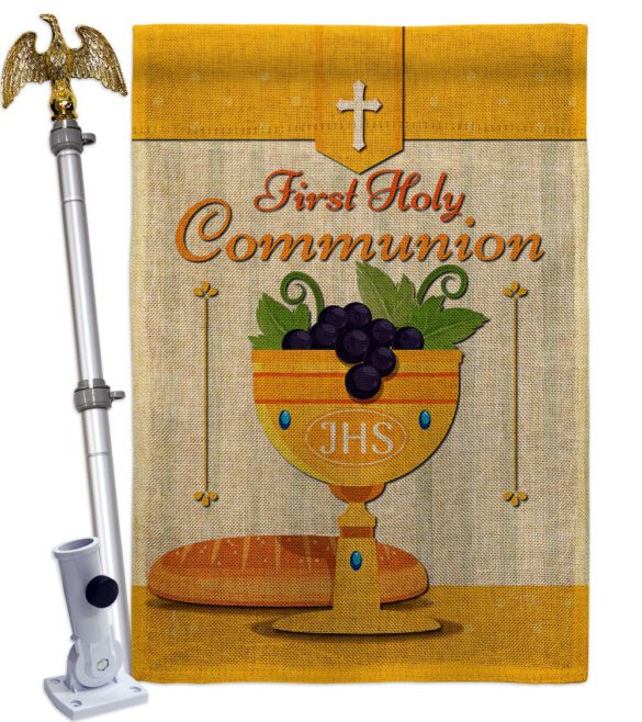 Holy Communion - Faith Religious Inspirational Vertical Impressions Decorative Flags HG120062 Made In USA - Image 41