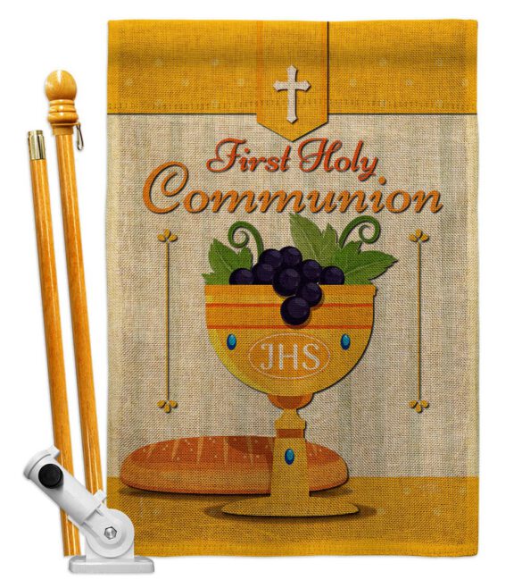 Holy Communion - Faith Religious Inspirational Vertical Impressions Decorative Flags HG120062 Made In USA - Image 26
