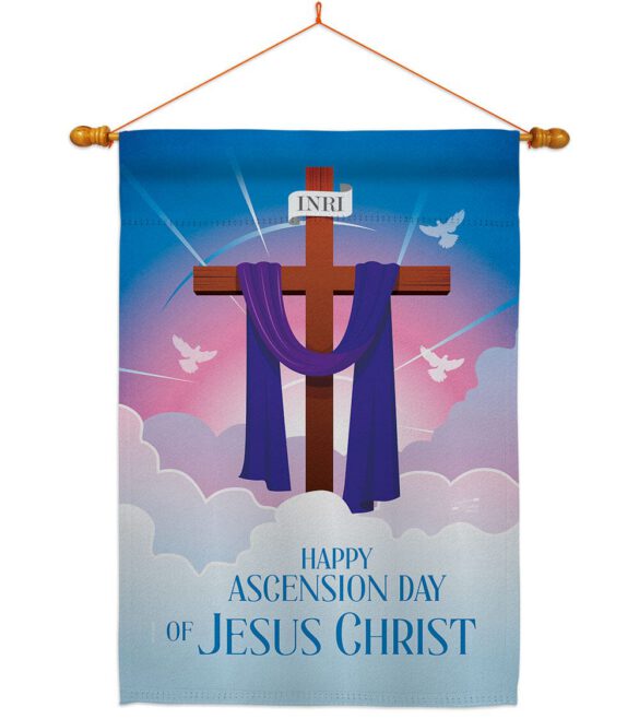Happy Asgension - Faith Religious Inspirational Vertical Impressions Decorative Flags HG130429 Made In USA - Image 21