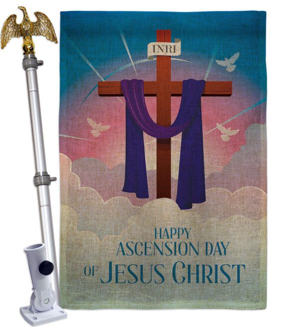 Happy Asgension - Faith Religious Inspirational Vertical Impressions Decorative Flags HG130429 Made In USA - Image 41