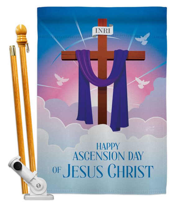 Happy Asgension - Faith Religious Inspirational Vertical Impressions Decorative Flags HG130429 Made In USA - Image 5