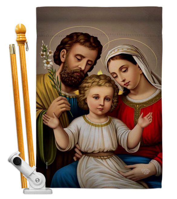Holy Family - Faith Religious Inspirational Vertical Impressions Decorative Flags HG190085 Made In USA - Image 5