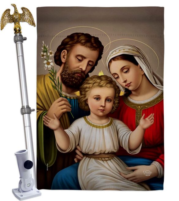 Holy Family - Faith Religious Inspirational Vertical Impressions Decorative Flags HG190085 Made In USA - Image 20