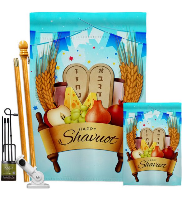 Happy Shavuot - Faith & Religious Inspirational Vertical Impressions Decorative Flags HG137531 Made In USA - Image 6