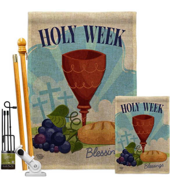 Holy Week - Faith & Religious Inspirational Vertical Impressions Decorative Flags HG192363 Made In USA - Image 16