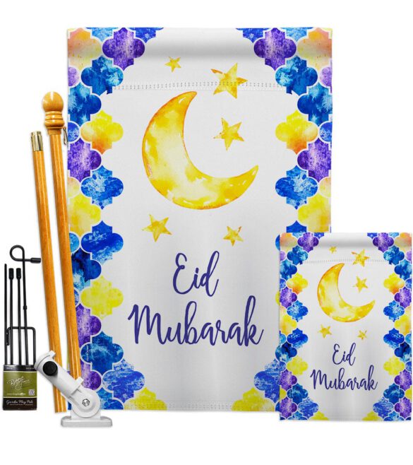 Eid Mubarak - Faith & Religious Inspirational Vertical Impressions Decorative Flags HG192393 Made In USA - Image 6