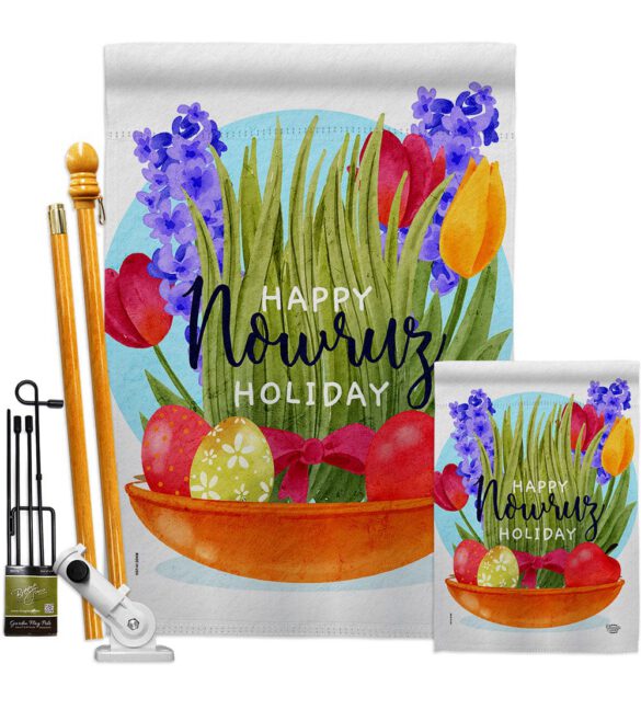 Happy Nowruz Holiday - Faith & Religious Inspirational Vertical Impressions Decorative Flags HG192463 Made In USA - Image 6
