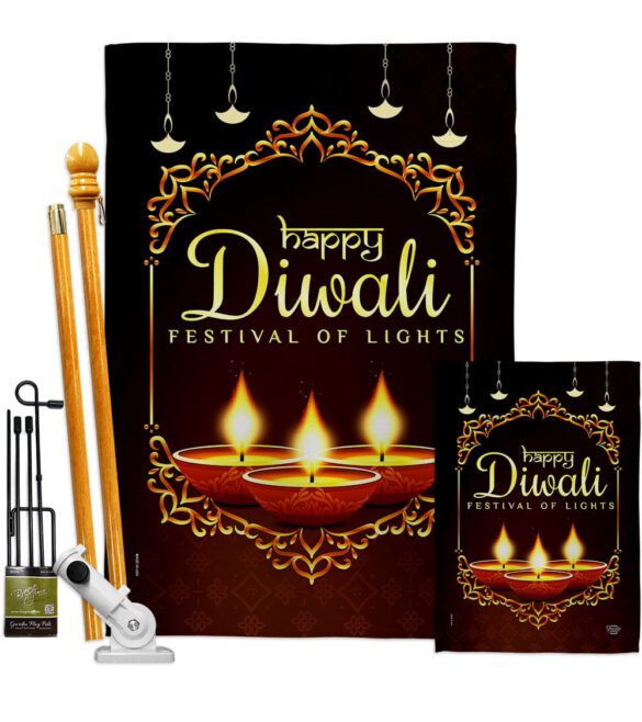 Celerate Diwali - Faith & Religious Inspirational Vertical Impressions Decorative Flags HG192473 Made In USA - Image 6