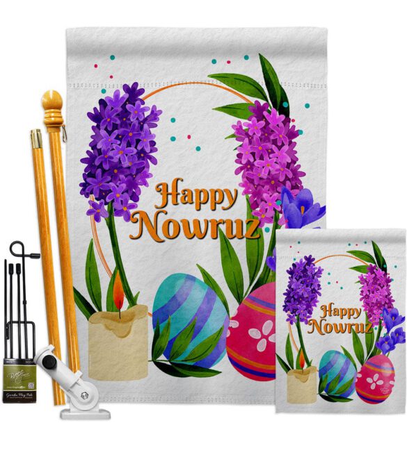 Colorful Nowruz - Faith & Religious Inspirational Vertical Impressions Decorative Flags HG192492 Made In USA - Image 6