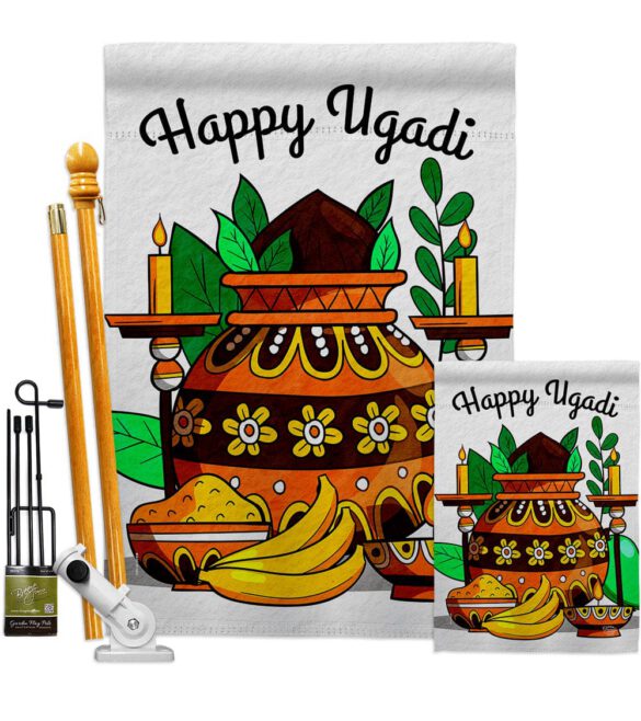 Celebrate Ugadi - Faith & Religious Inspirational Vertical Impressions Decorative Flags HG192506 Made In USA - Image 6