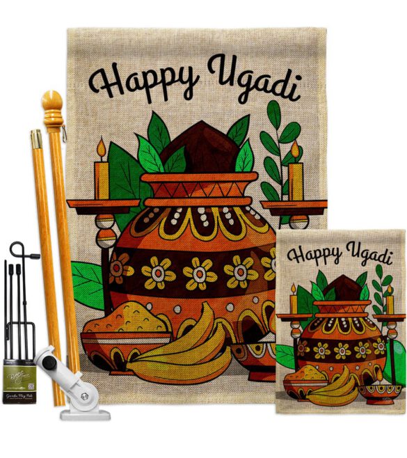 Celebrate Ugadi - Faith & Religious Inspirational Vertical Impressions Decorative Flags HG192506 Made In USA - Image 16