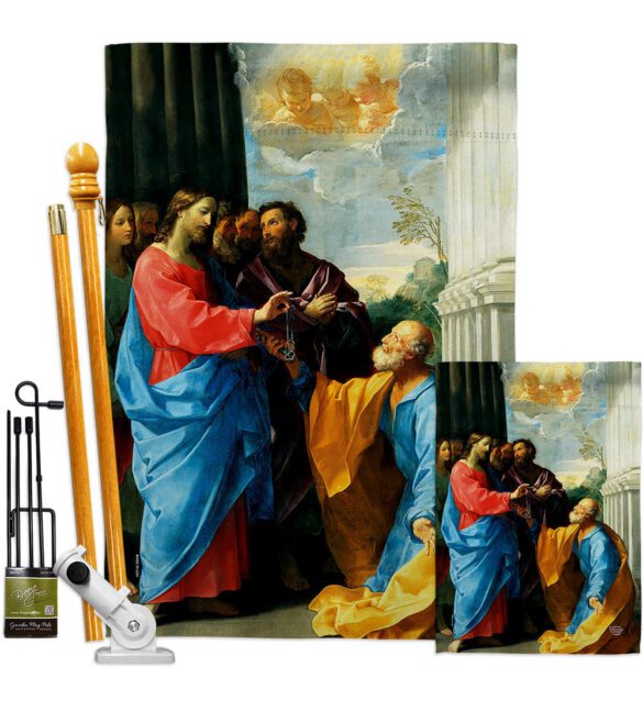 Christ Giving the Keys - Faith & Religious Inspirational Vertical Impressions Decorative Flags HG192549 Made In USA - Image 6