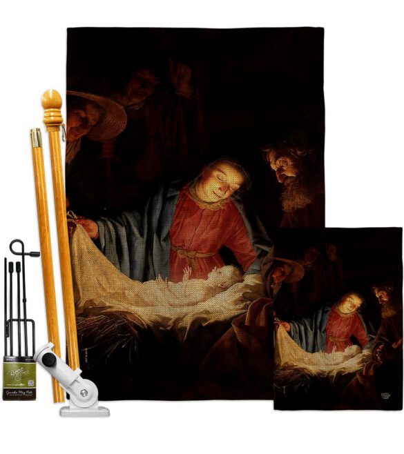 Adoration of the Shepherds - Faith & Religious Inspirational Vertical Impressions Decorative Flags HG192550 Made In USA - Image 17