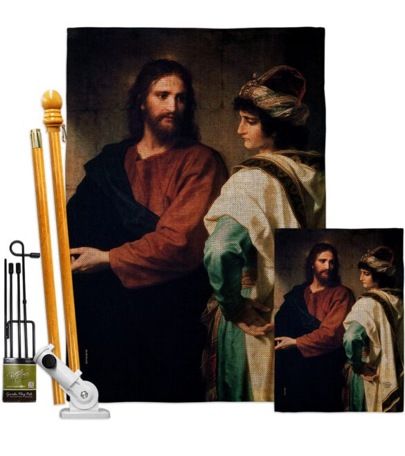 Christ And The Rich Young Ruler - Faith & Religious Inspirational Vertical Impressions Decorative Flags HG192553 Made In USA - Image 16