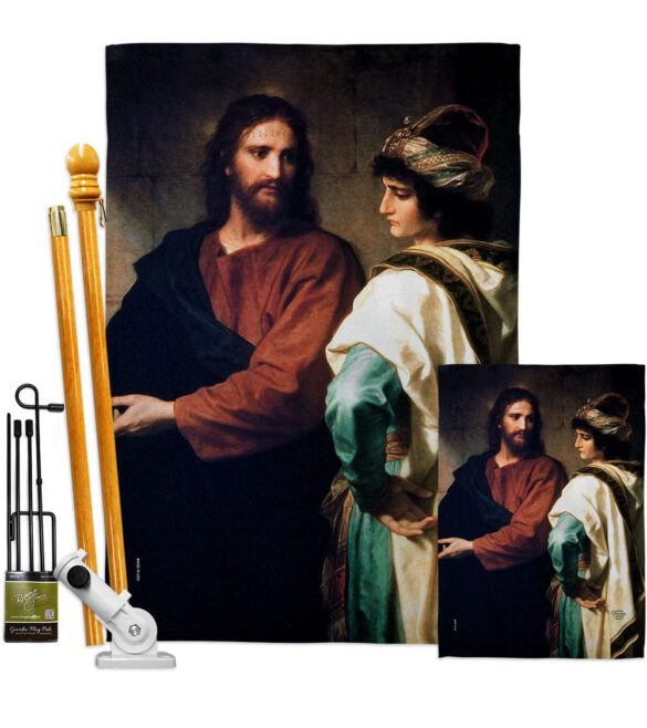 Christ And The Rich Young Ruler - Faith & Religious Inspirational Vertical Impressions Decorative Flags HG192553 Made In USA - Image 6