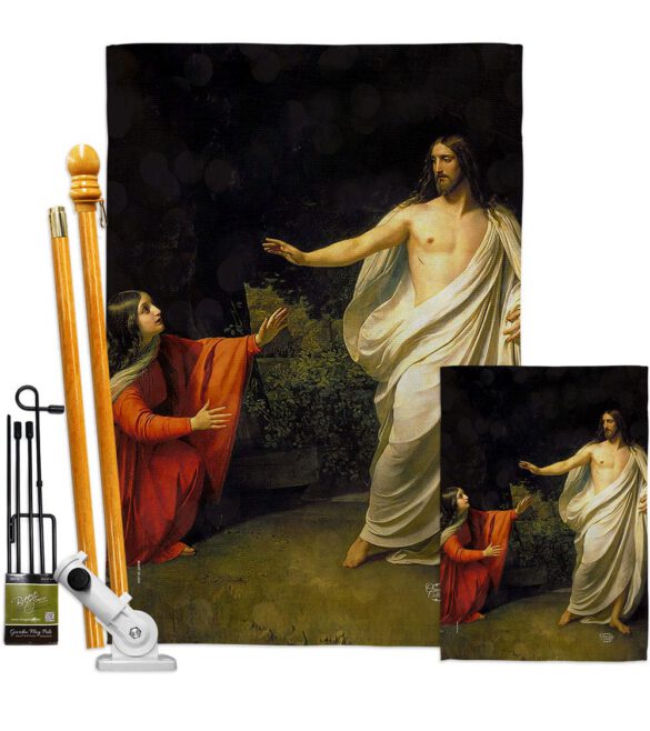 Christ's Appearance to Mary Magdalene - Faith & Religious Inspirational Vertical Impressions Decorative Flags HG192554 Made In USA - Image 6