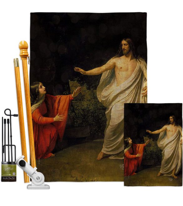 Christ's Appearance to Mary Magdalene - Faith & Religious Inspirational Vertical Impressions Decorative Flags HG192554 Made In USA - Image 16