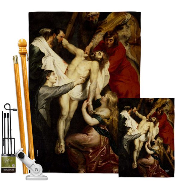 Descent From The Cross - Faith & Religious Inspirational Vertical Impressions Decorative Flags HG192622 Made In USA - Image 6