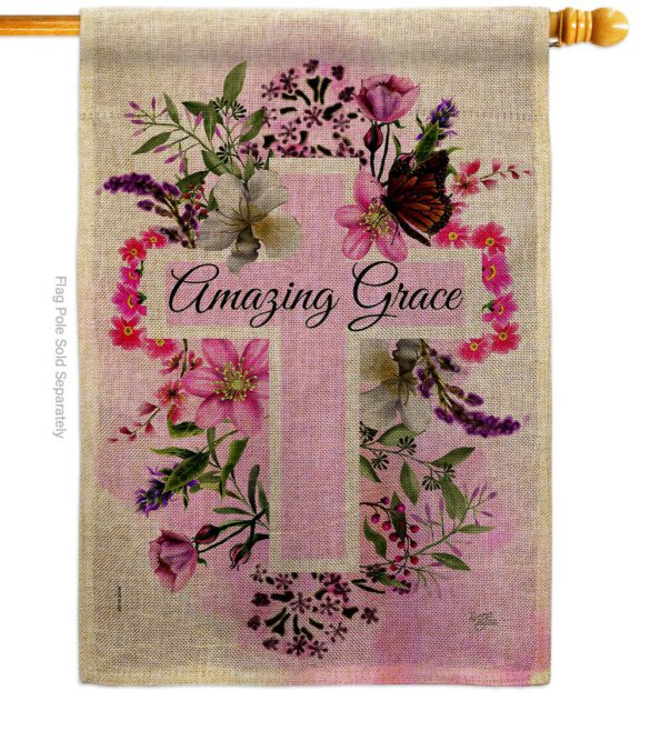Floral Amazing Grace - Faith & Religious Inspirational Vertical Impressions Decorative Flags HG103089 Made In USA - Image 12