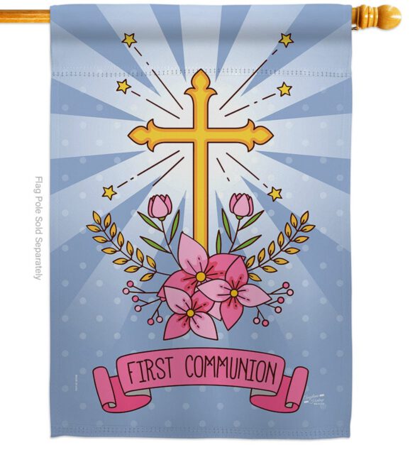 Holy Communion - Faith & Religious Inspirational Vertical Impressions Decorative Flags HG137212 Made In USA - Image 2