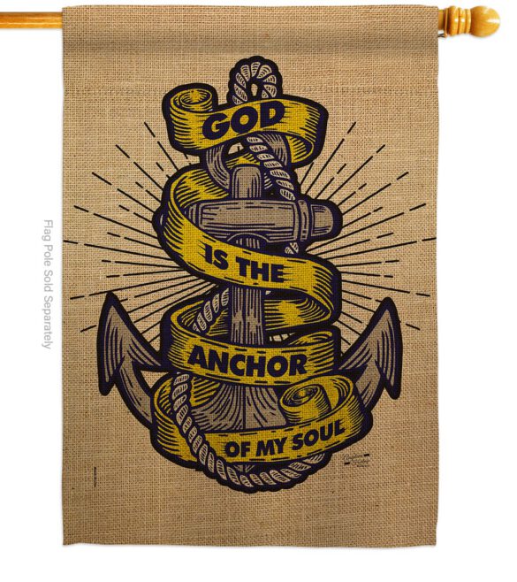 God is the Anchor - Impressions Decorative Garden Flag G135252-BO - Image 2
