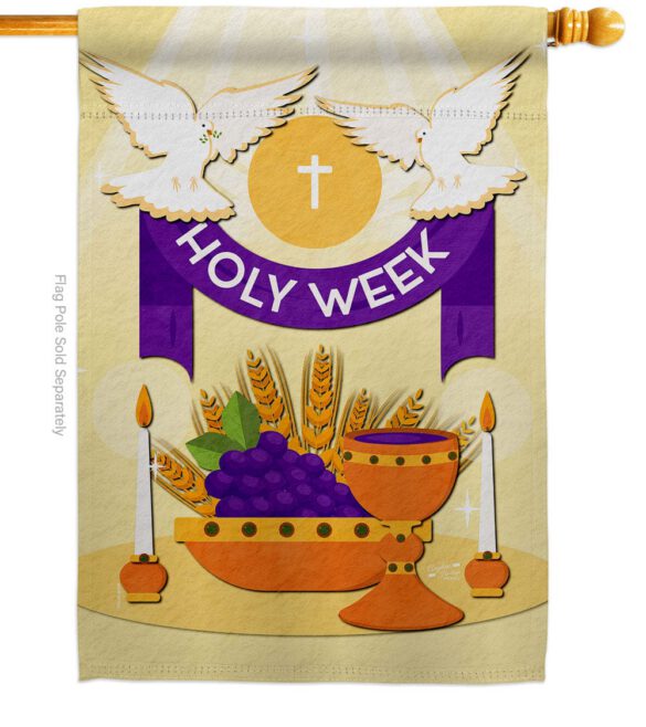 Holy Week - Faith & Religious Inspirational Vertical Impressions Decorative Flags HG137449 Made In USA - Image 2