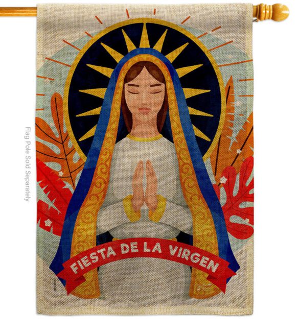 Fiesta De La Virgen - Faith & Religious Inspirational Vertical Impressions Decorative Flags HG137521 Made In USA - Image 12