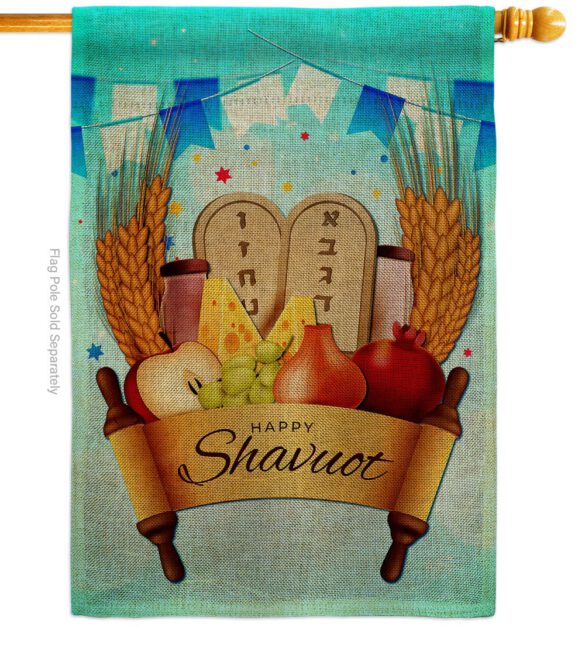 Happy Shavuot - Faith & Religious Inspirational Vertical Impressions Decorative Flags HG137531 Made In USA - Image 12