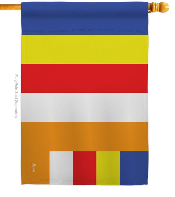 Buddhist - Faith & Religious Inspirational Vertical Impressions Decorative Flags HG140818 Made In USA - Image 2