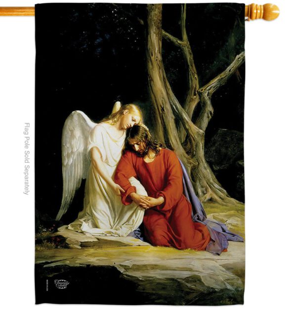 Agony in the Garden - Faith & Religious Inspirational Vertical Impressions Decorative Flags HG192079 Made In USA - Image 3