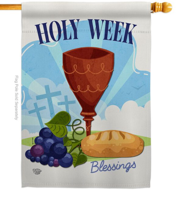 Holy Week - Faith & Religious Inspirational Vertical Impressions Decorative Flags HG192363 Made In USA - Image 2