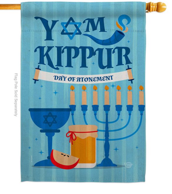 Day of Atonement - Faith & Religious Inspirational Vertical Impressions Decorative Flags HG192370 Made In USA - Image 2